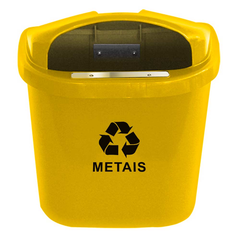 Lixeira Individual JSN para Coleta Seletiva com 40L Amarela