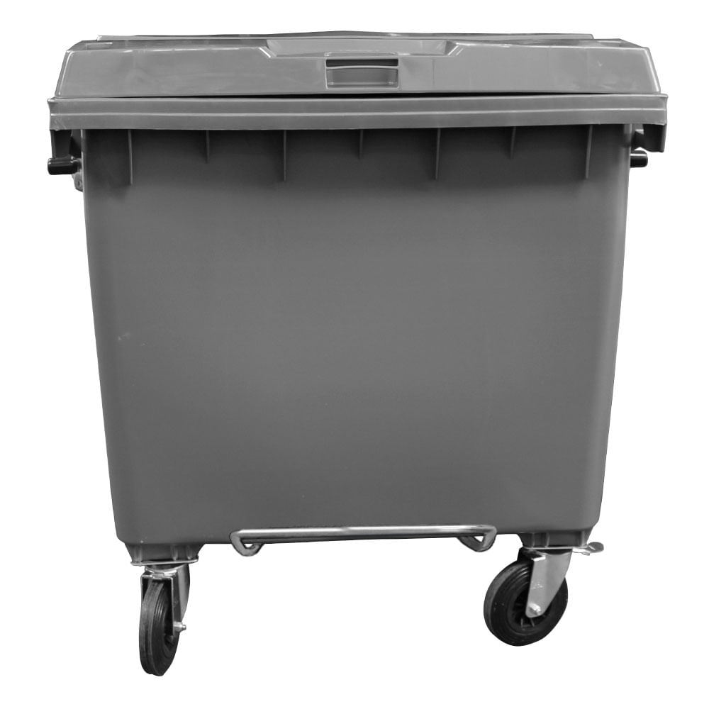 Contêiner de Lixo JSN em Plástico com Pedal 1000 LT Cinza