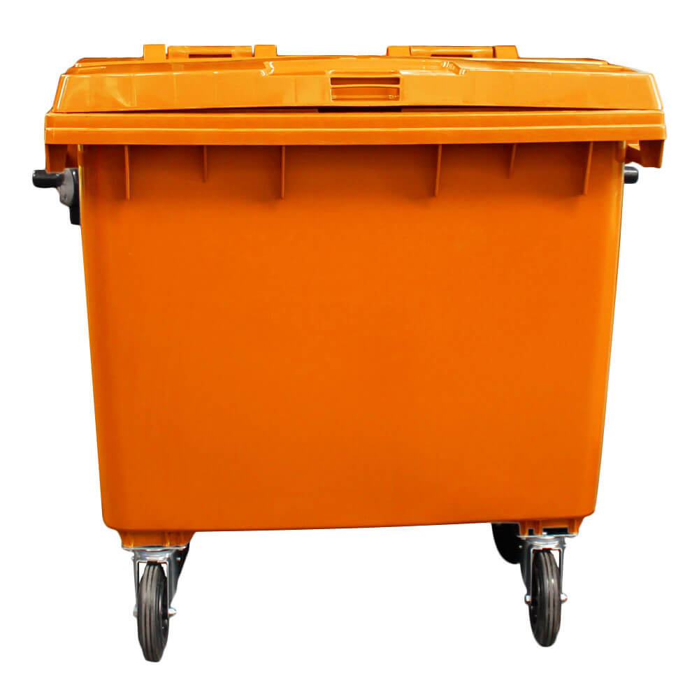 Contêiner de Lixo JSN em Plástico com Rodas 660 LT Laranja
