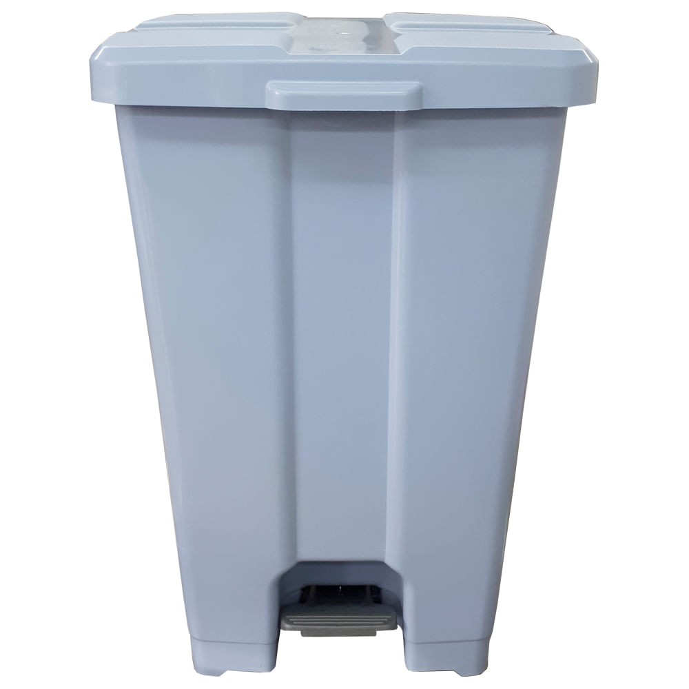 Lixeira JSN Plastica Quadrada com Pedal 60 Litros Cinza