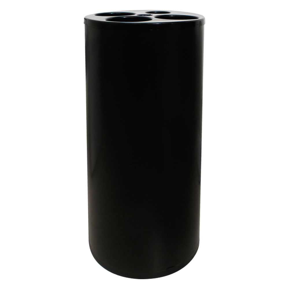Lixeira para Copos JSN com 5 Tubos para Agua e Cafe Preta