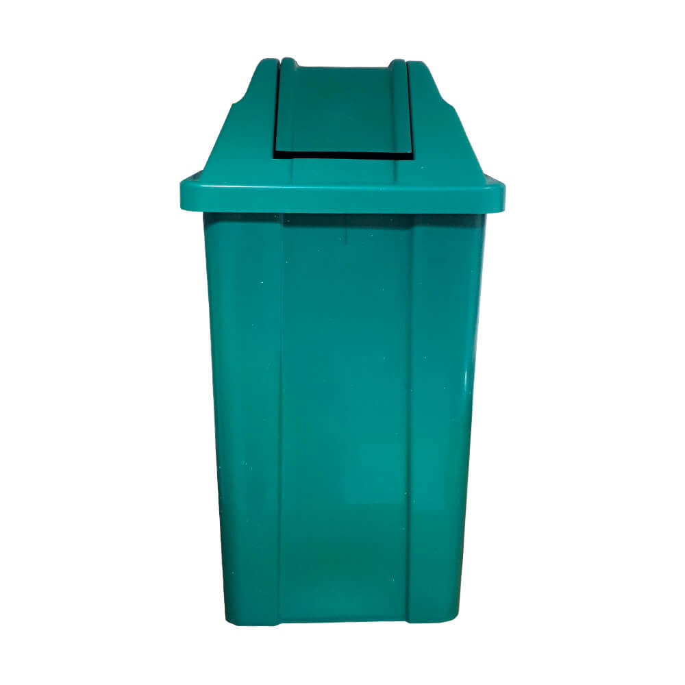 Lixeira Plástica com Tampa Vai Vem JSN Verde 60 Litros