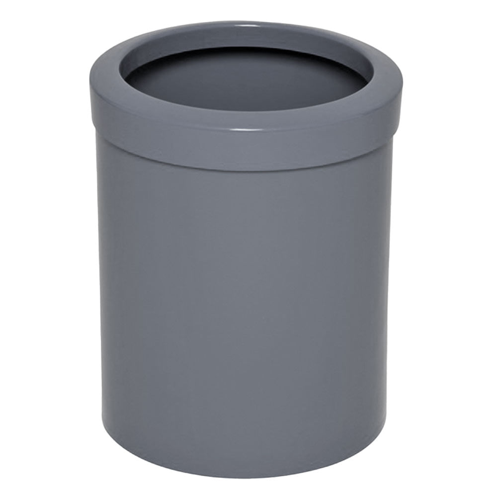 Lixeira Plástica JSN Com Aro 12 Litros Cinza