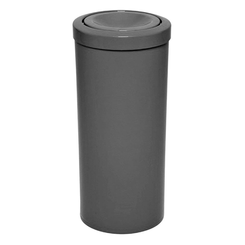 Lixeira Plástica JSN com Tampa Meia Esfera Cinza 22 Litros