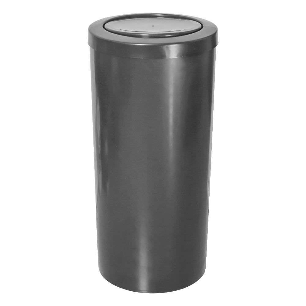 Lixeira Plástica JSN com Tampa Meia Esfera Cinza 50 Litros