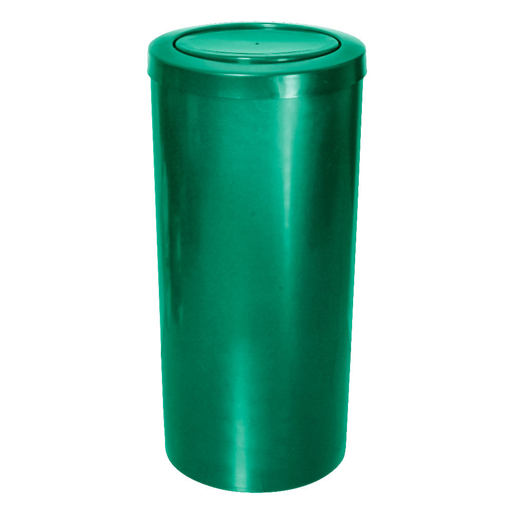 Lixeira Plástica JSN com Tampa Meia Esfera Verde 50 Litros