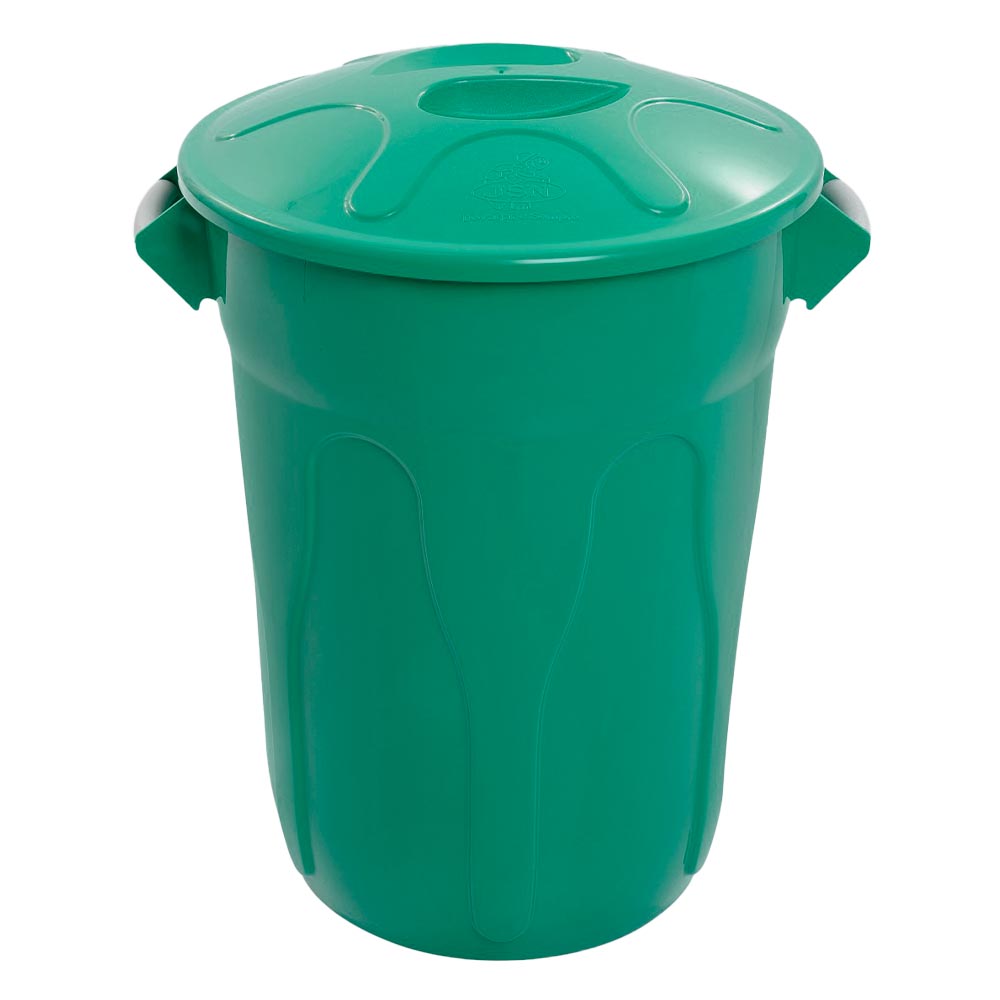 Lixeira Plástica JSN Com Tampa Sobreposta 40 Litros Verde