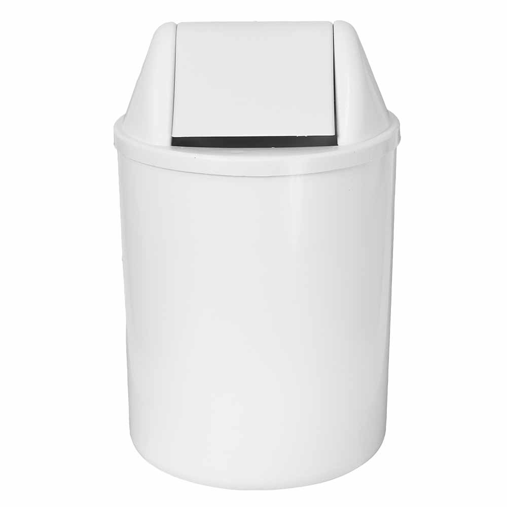 Lixeira Plástica Jsn com Tampa Vai Vem Branca 12 Litros
