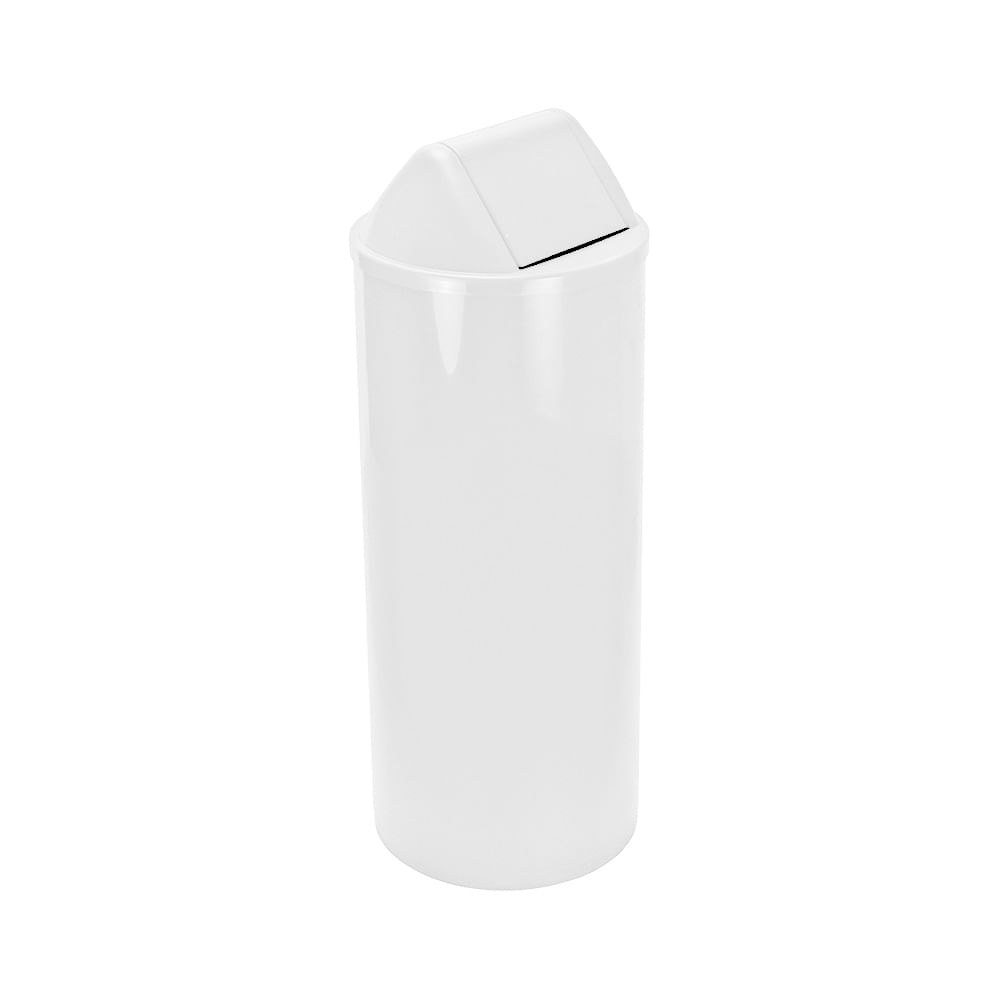 Lixeira Plástica JSN com Tampa Vai Vem Branca 22 Litros