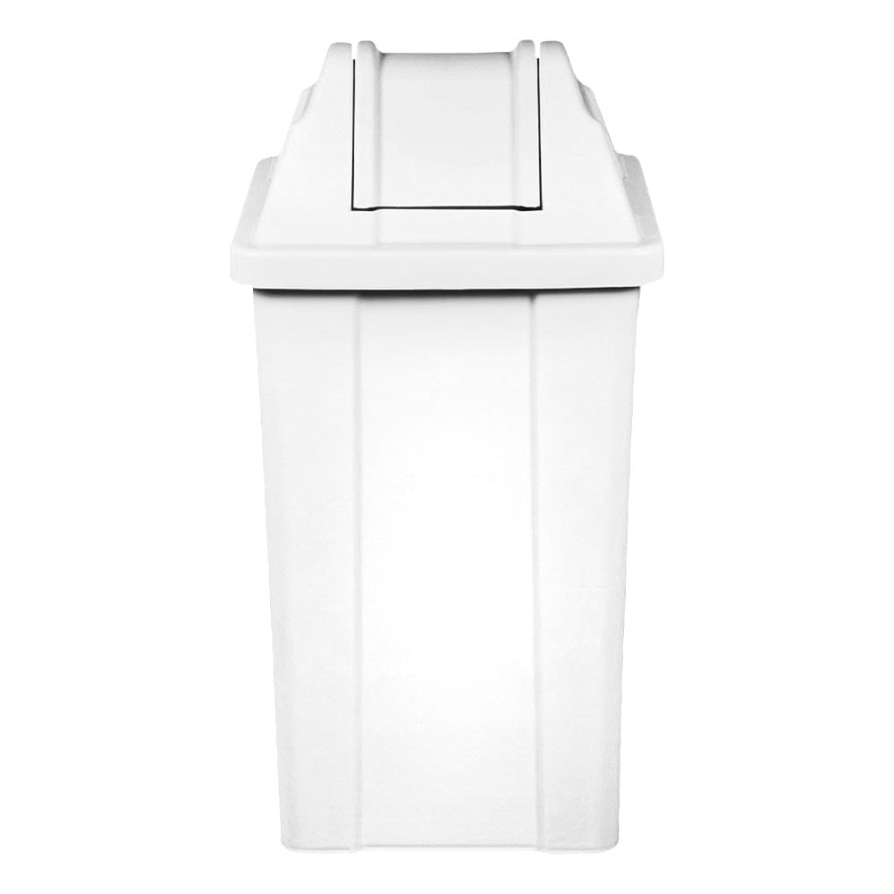 Lixeira Plástica JSN com Tampa Vai Vem Branca 25 Litros