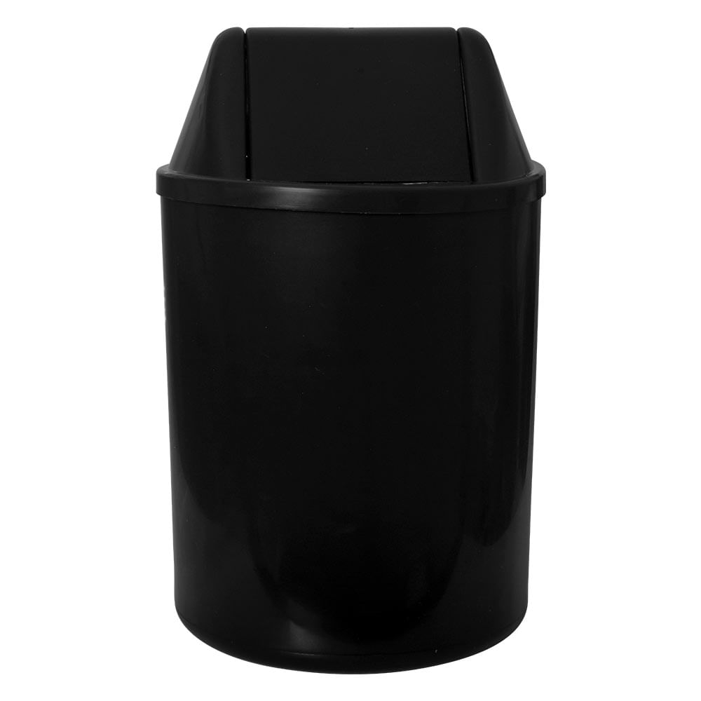 Lixeira Plástica Jsn com Tampa Vai Vem Preta 12 Litros