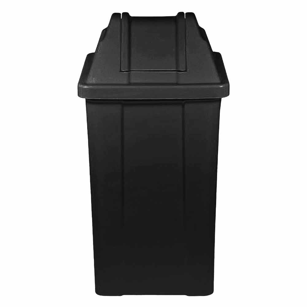 Lixeira Plástica JSN com Tampa Vai Vem Preta 25 Litros