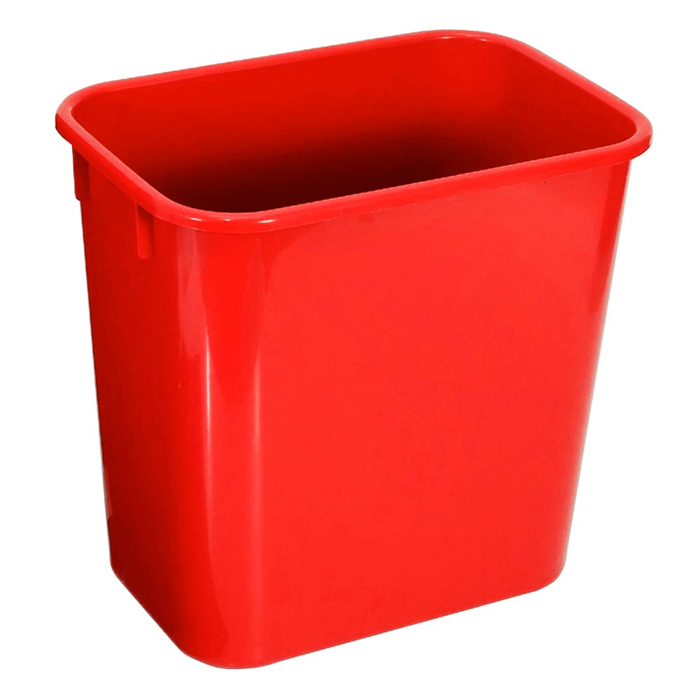 Lixeira Plástica JSN Retangular sem Tampa 12 Litros Vermelho