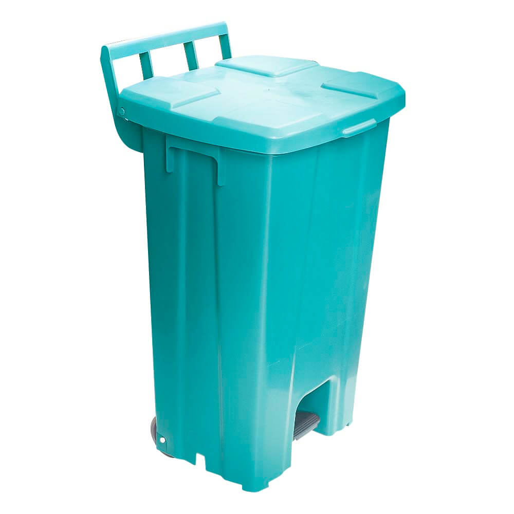 Lixeira Plástica Quadrada com Pedal JSN Verde 100 Litros