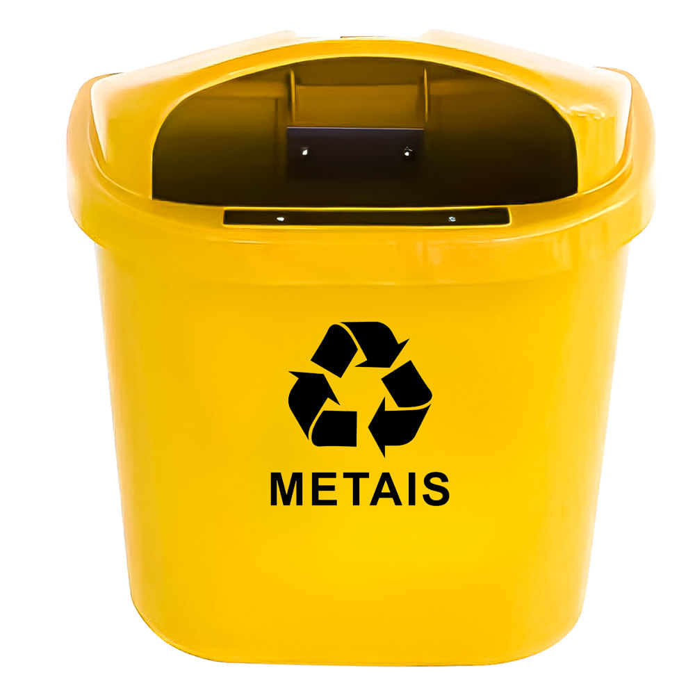 Lixeira Individual JSN para Coleta Seletiva ST3F 40L Amarela