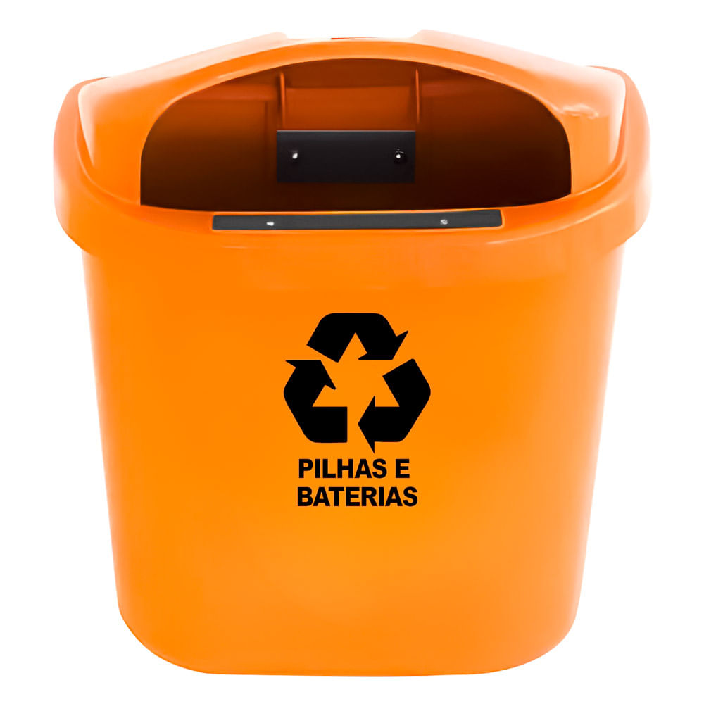 Lixeira Individual JSN para Coleta Seletiva ST3F 40L Laranja