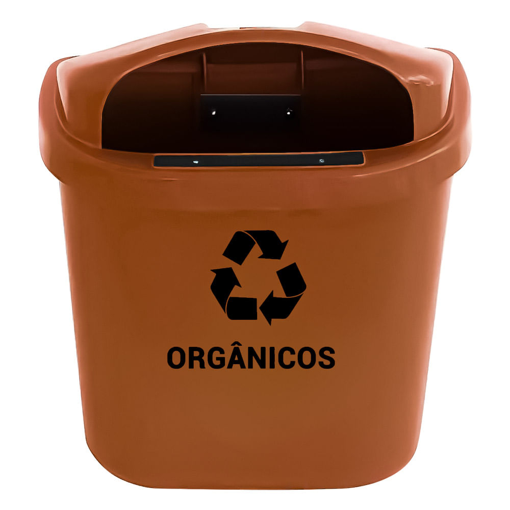 Lixeira Individual JSN para Coleta Seletiva ST3F 40L Marrom