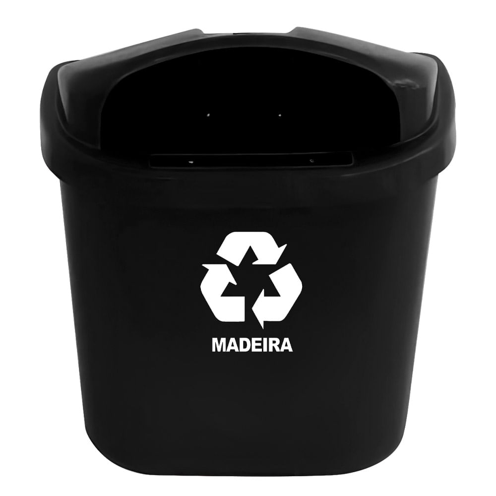 Lixeira Individual JSN para Coleta Seletiva ST3F 40L Preto