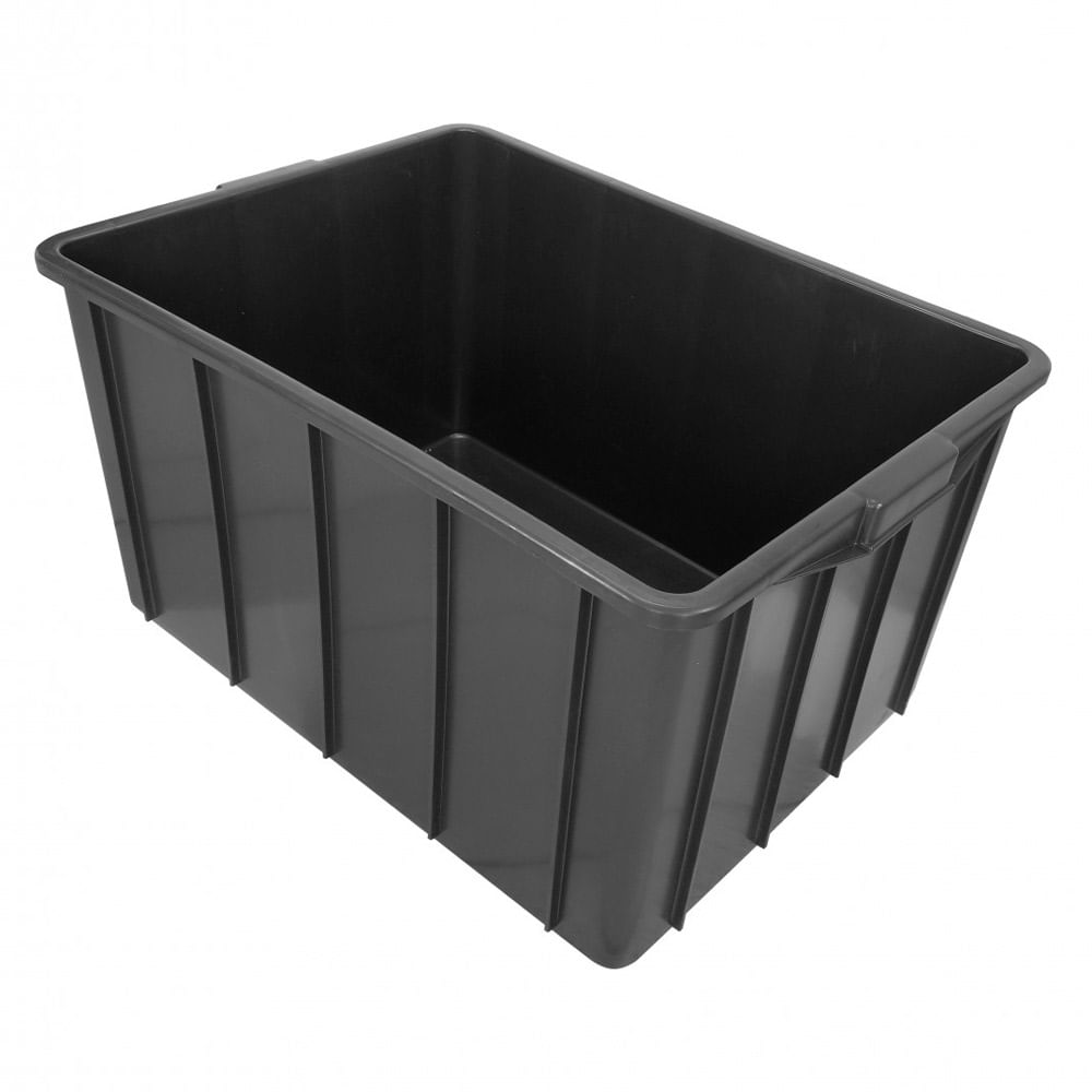 Caixa Plástica JSN CX5 Empilhável 140L Preta