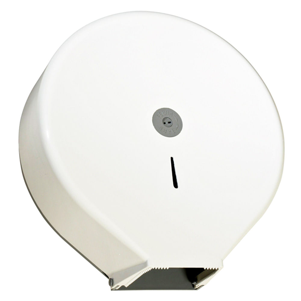 Dispensador Papel Higiênico Industrial ABS Branco/Cinza Grande Capacidade ate 800m