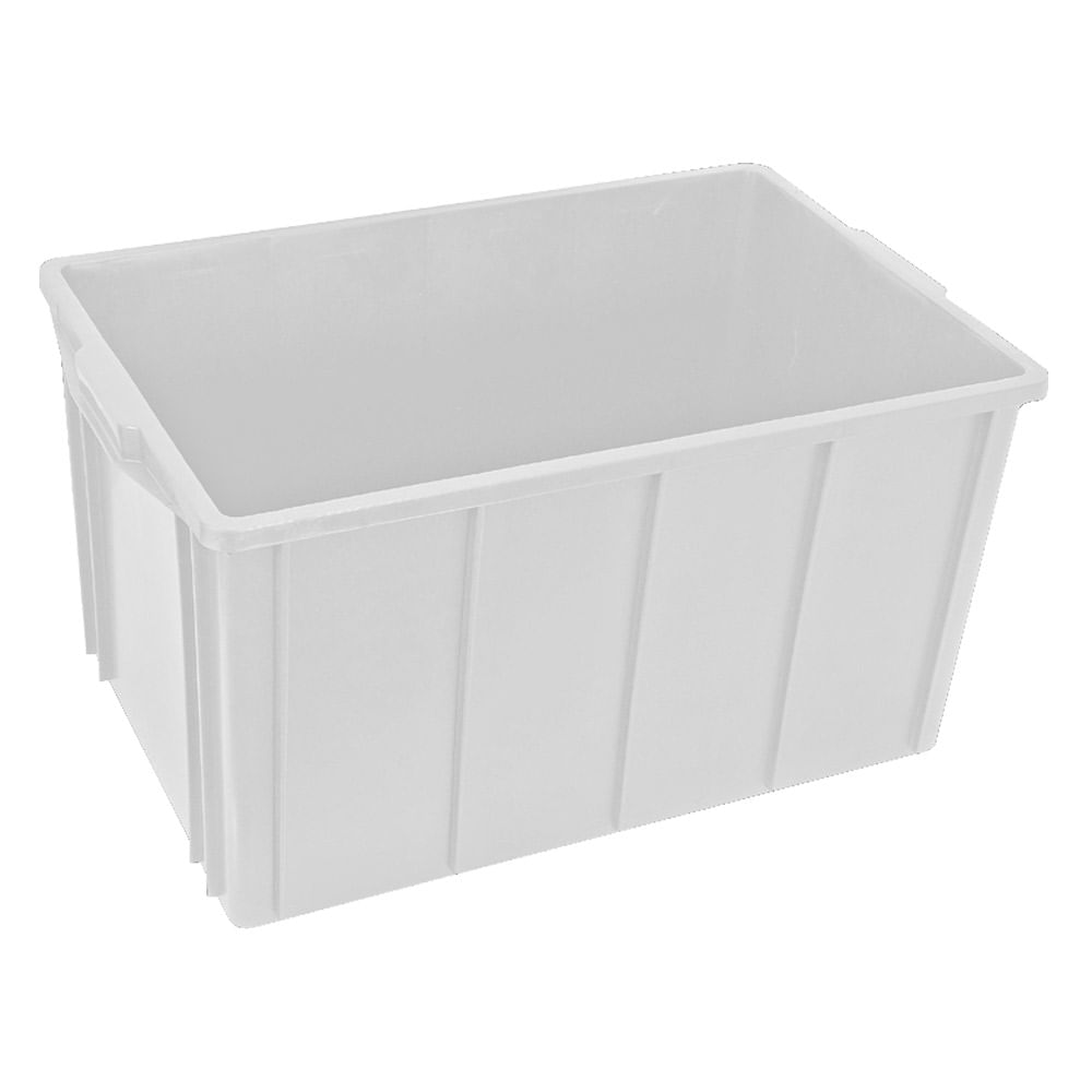 Caixa Plástica JSN CX4 Empilhável 61L Branca