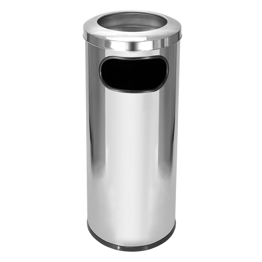 Cinzeiro Lixeira em Aço Inox JSN com Aro em Inox 50L