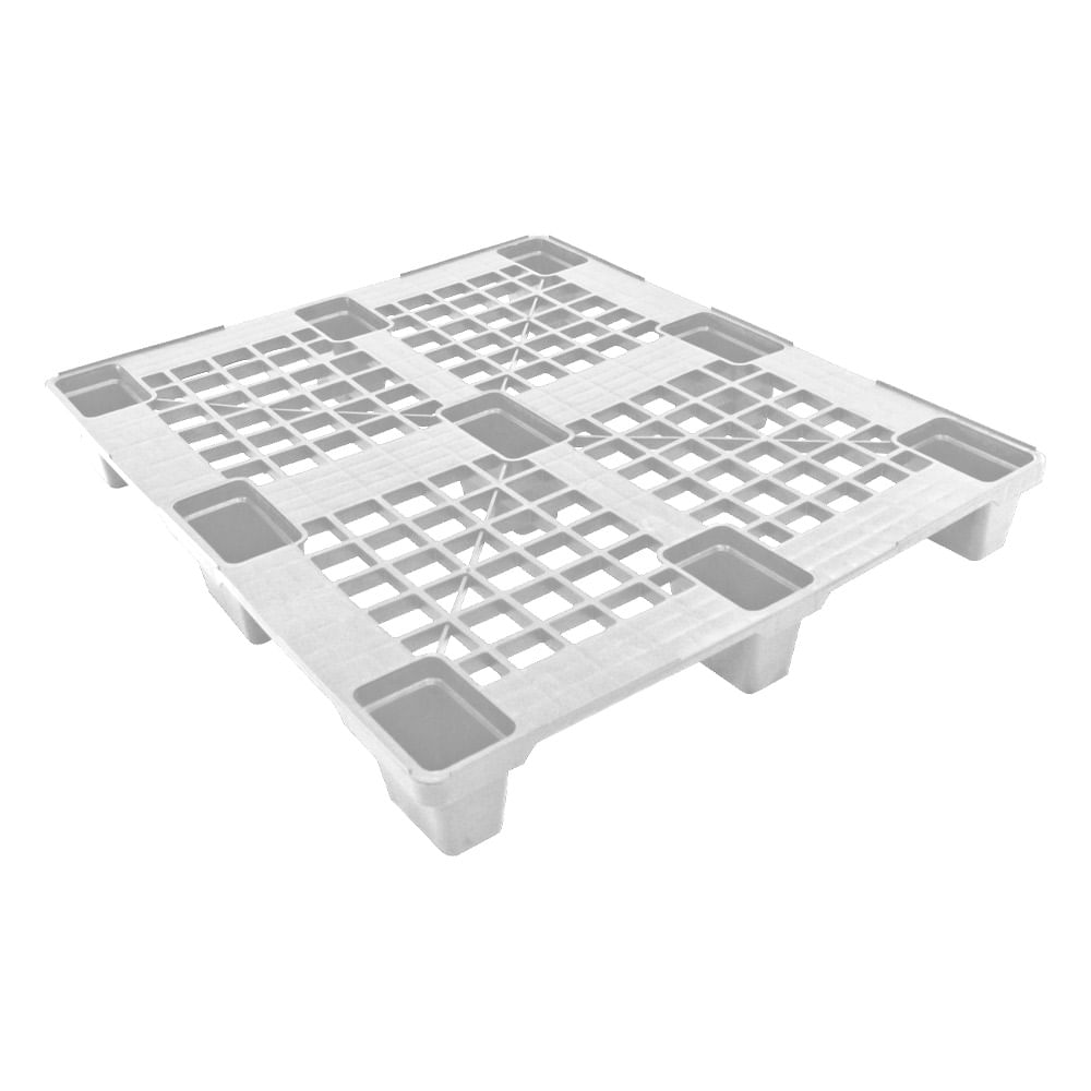 Palete Plástico JSN Empilhável Vazado PE2 Branco