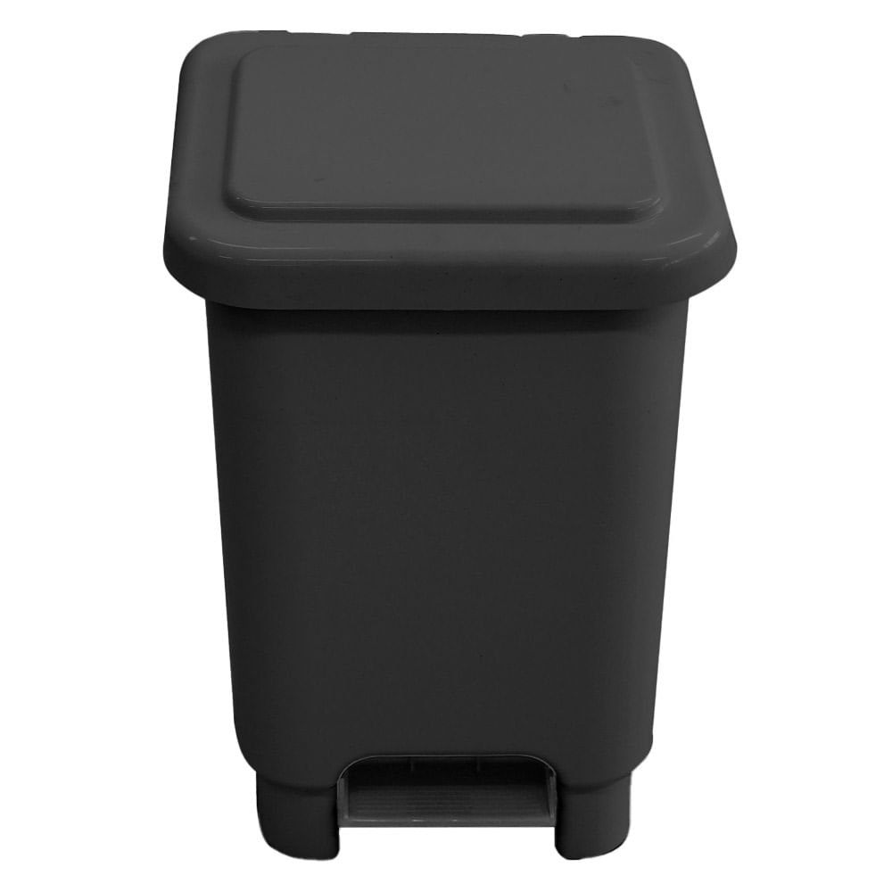 Lixeira Plástica JSN PR25 Retangular com Pedal 25L Preta