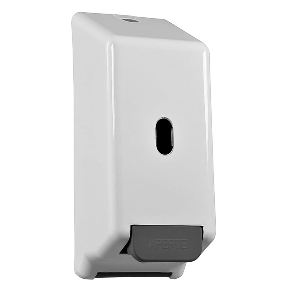 Dispensador Saboneteira para Sabonete Líquido Refil  Plástico 800ml Alavanca Branco 