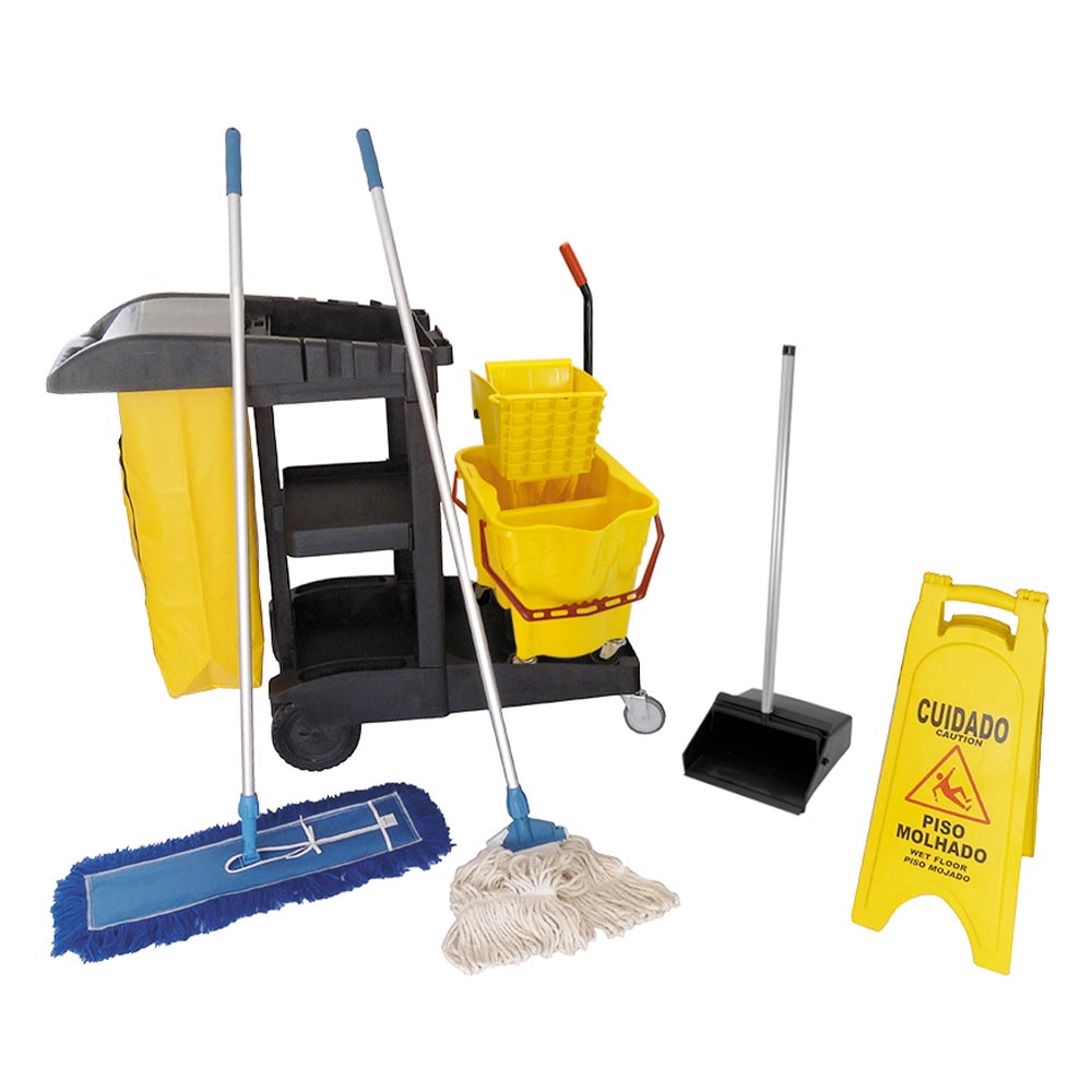 Kit Carrinho Funcional de Limpeza JSN Completo W3 80L
