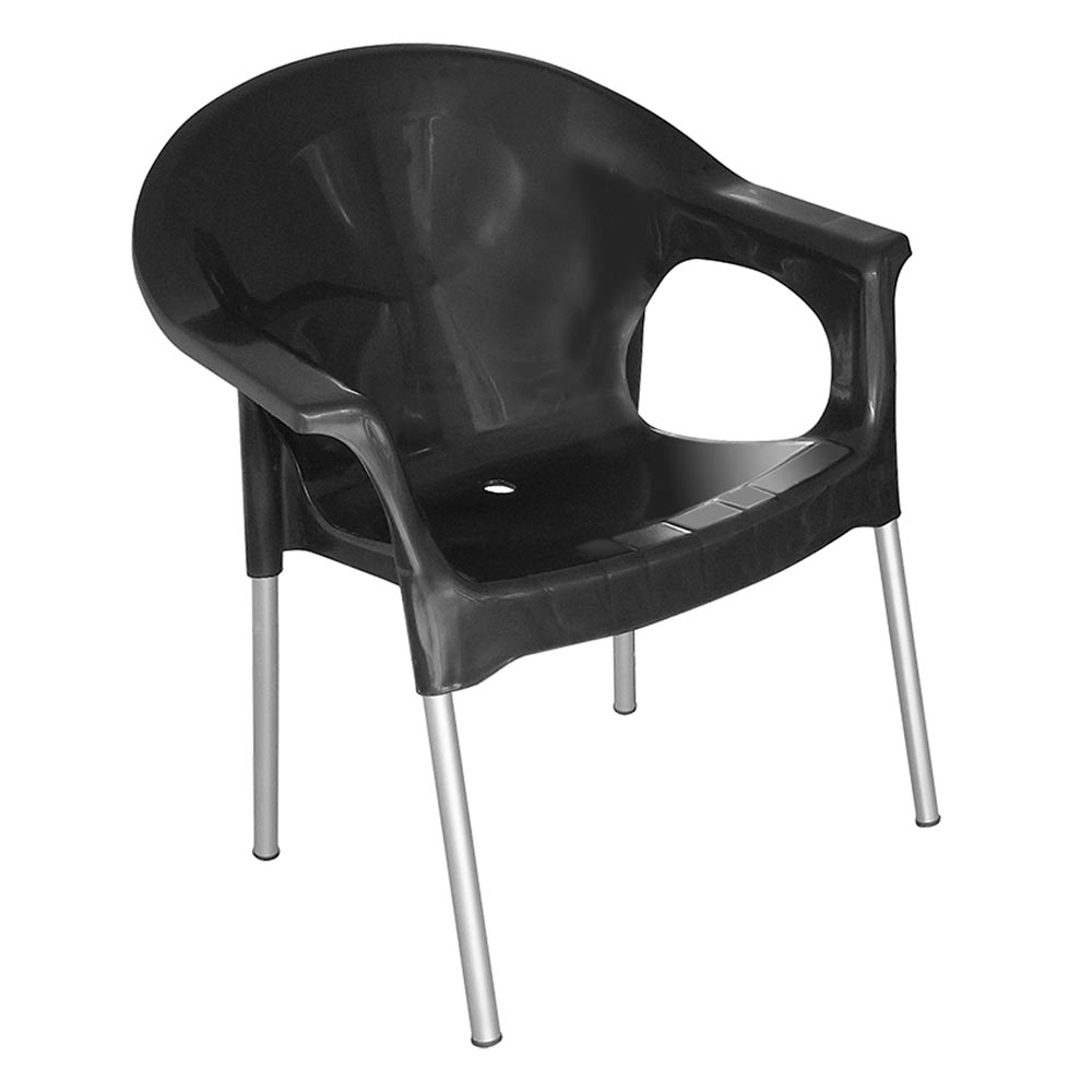 Cadeira Poltrona Corporativa Plástico com Pés em Alumínio