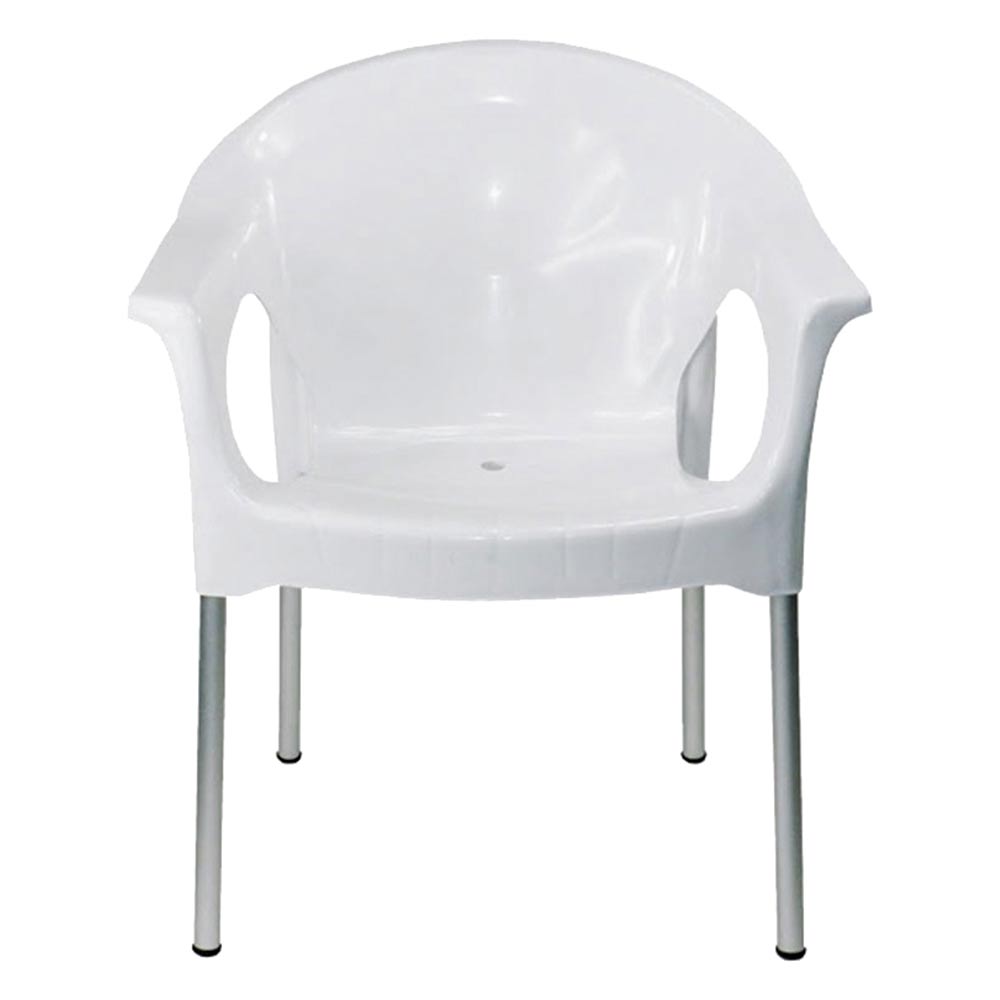 Cadeira Poltrona Ergonômica Plástico Reforçado Pés Alumínio