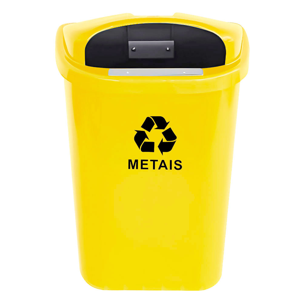 Lixeira Individual JSN para Coleta Seletiva ST6F 50L Amarelo