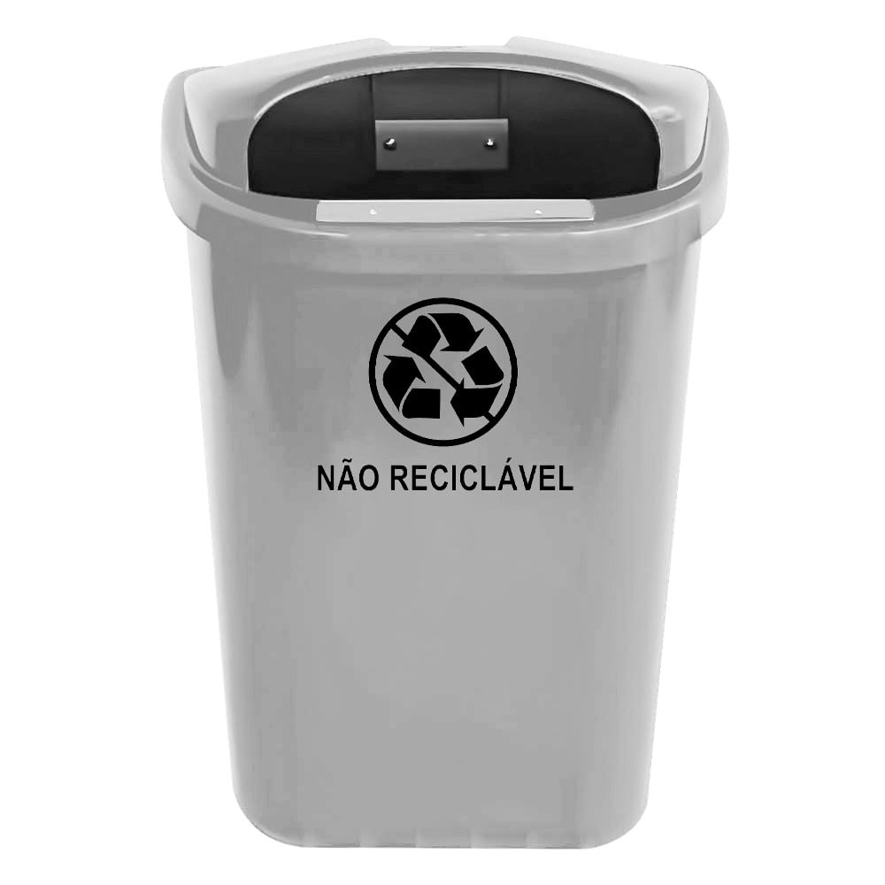Lixeira Individual JSN para Coleta Seletiva ST6F 50L Cinza