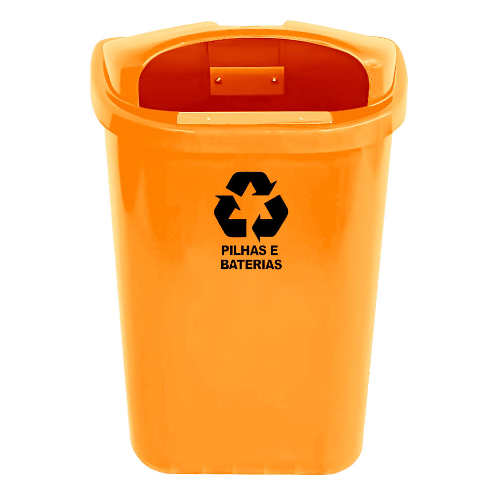 Lixeira Individual JSN para Coleta Seletiva ST6F 50L Laranja